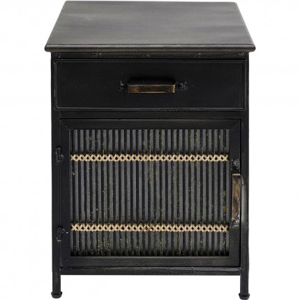 Ethnic Steel Bedside Table Bamboo Kare Design