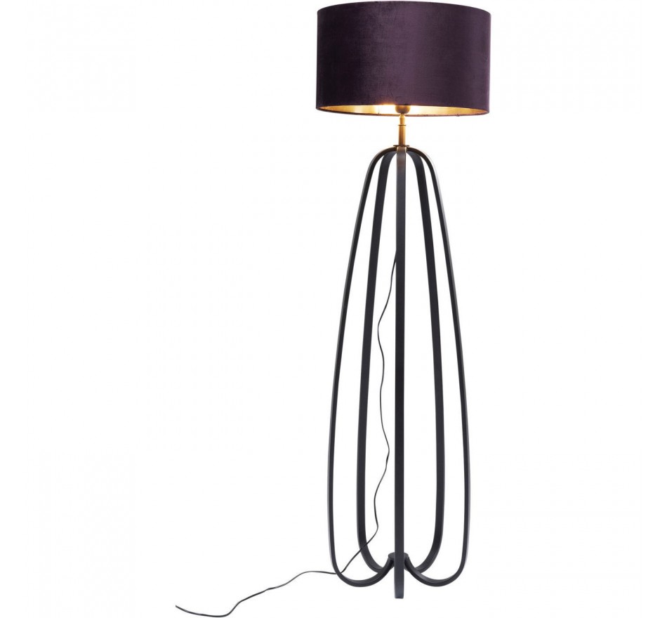 Contemporary Black Floor Lamp Loop Kare Design