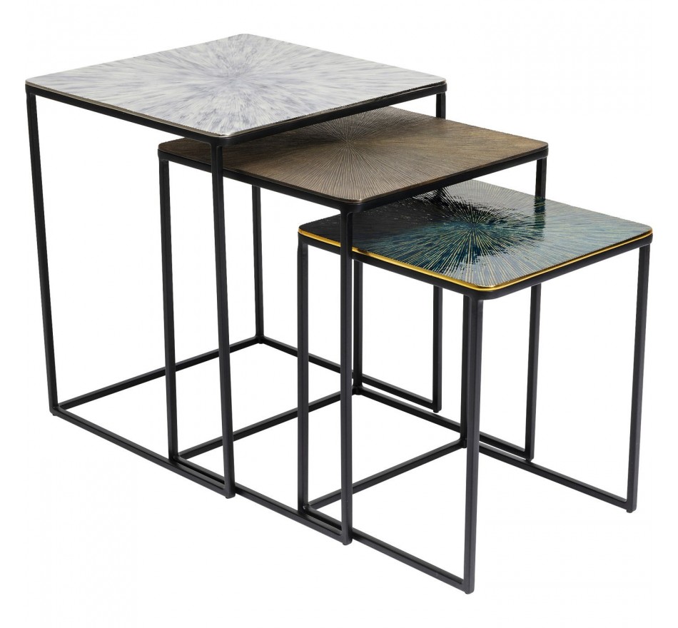 Tables d'appoint Ray carrées set de 3 Kare Design Tables d'appoint Ray carrées set de 3 Kare Design