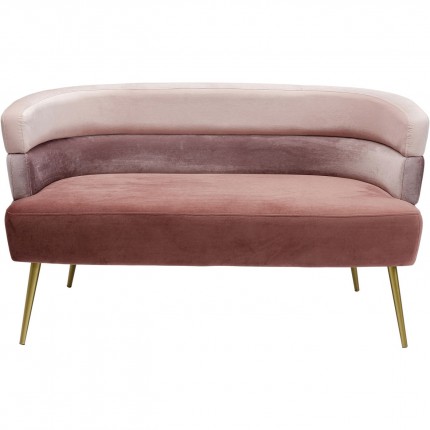 Sofa Sandwich roze fluweel 2-Zits Kare Design