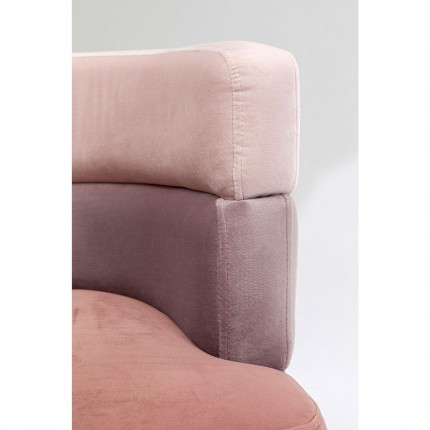 Fauteuil Sandwich fluweel roze Kare Design