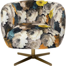 Fauteuil pivotant Peony jaune