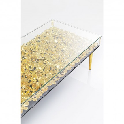 Coffee Table Gold Flowers 120x60cm Kare Design