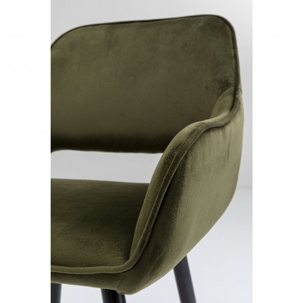 Chair with armrests San Francisco Dark Green Kare Design