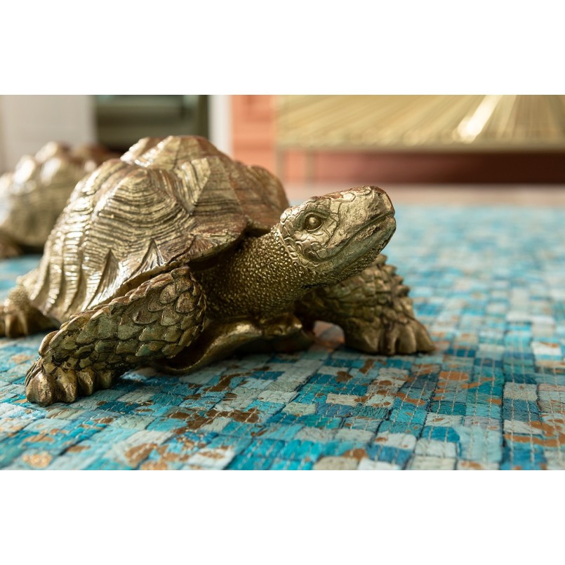Deco Figurine Turtle Gold Small Kare Design