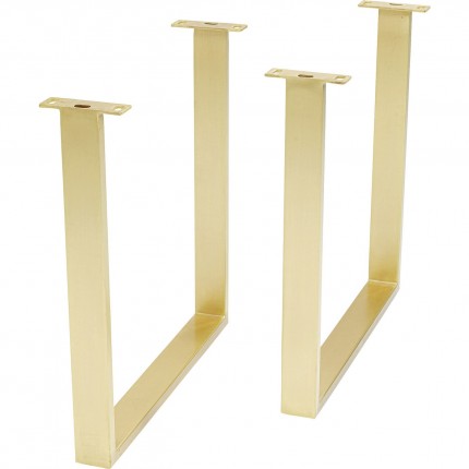 Table Symphony chêne laiton 200x100cm Kare Design