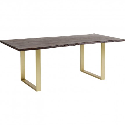 Table Harmony Walnut Brass 180x90cm Kare Design