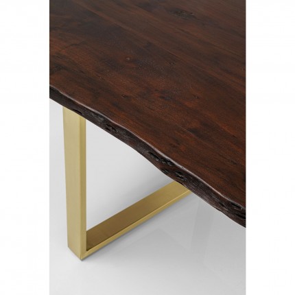 Eettafel Harmony Walnoot Messing 180x90cm Kare Design