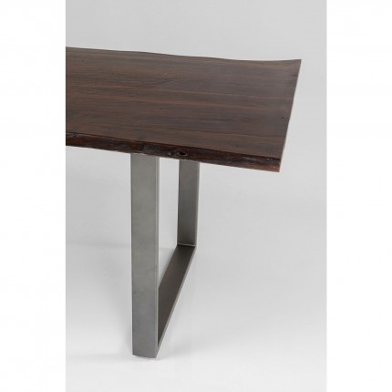 Eettafel Harmony Walnoot Ruw Staal 180x90cm Kare Design