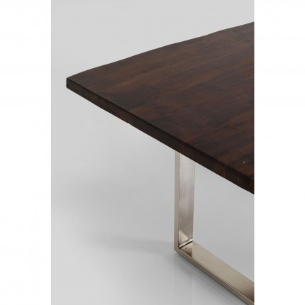 Eettafel Harmony Walnoot Chroom 160x80cm Kare Design