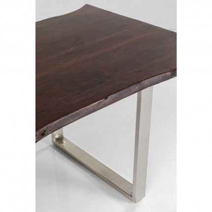 Table Harmony Walnut Chrome 160x80cm Kare Design