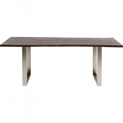 Table Harmony Walnut Chrome 180x90cm Kare Design