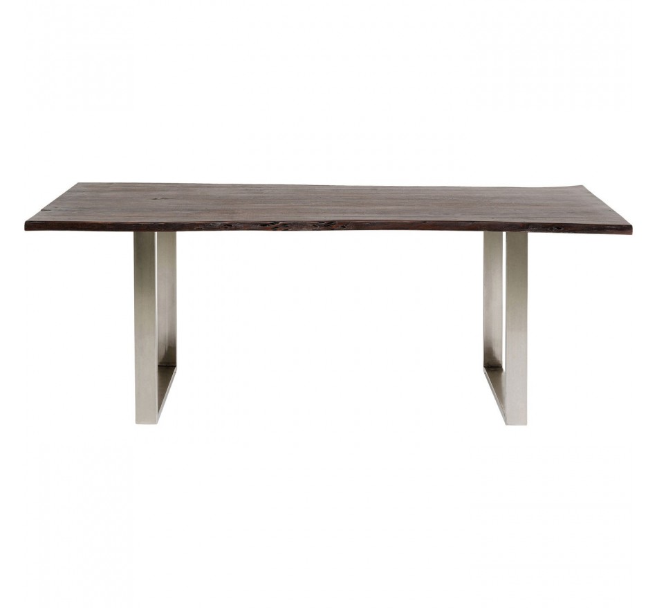 Eettafel Harmony 180x90cm walnoot chroom Kare Design