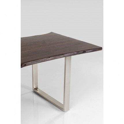 Table Harmony Walnut Chrome 180x90cm Kare Design