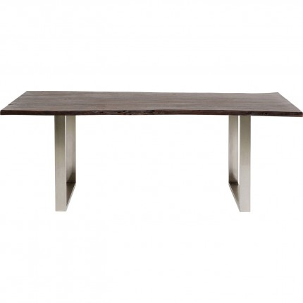 Eettafel Harmony 200x100cm walnoot chroom Kare Design