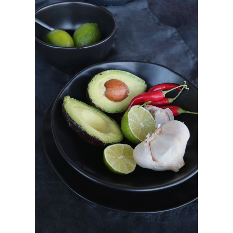 Plate Organic Black Ø26cm Kare Design