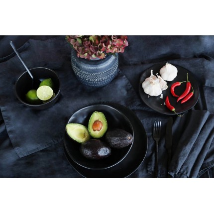 Assiettes Organic 26cm noires set de 6 Kare Design