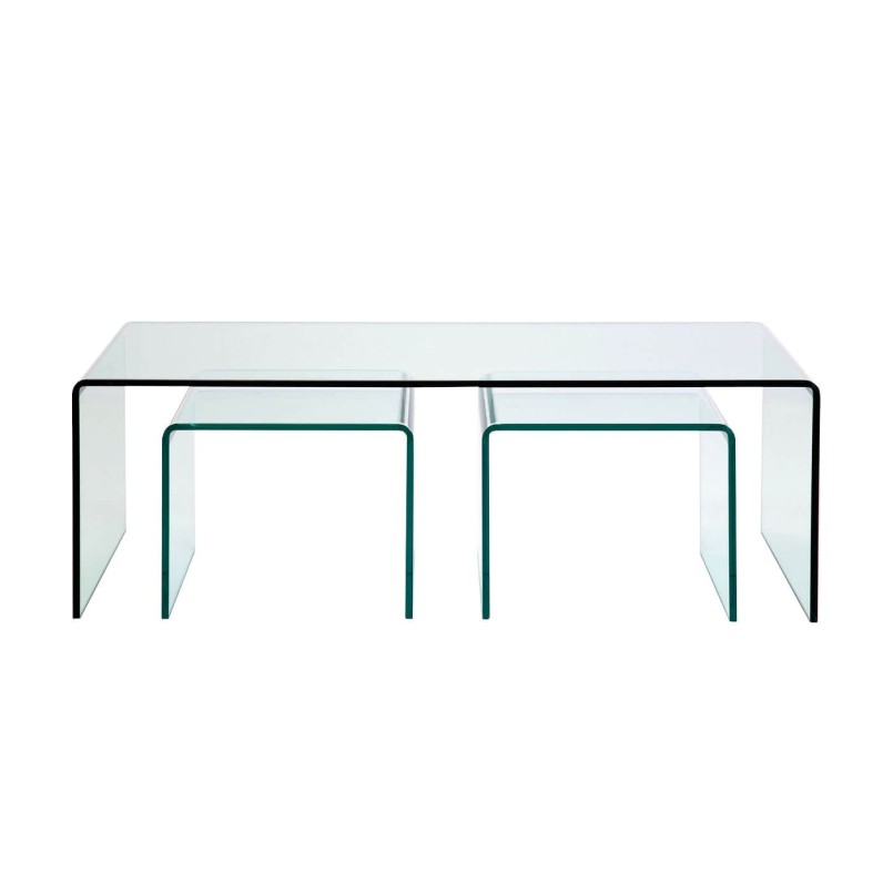 Table Basse Transparente Clear Club 3/set Kare Design 