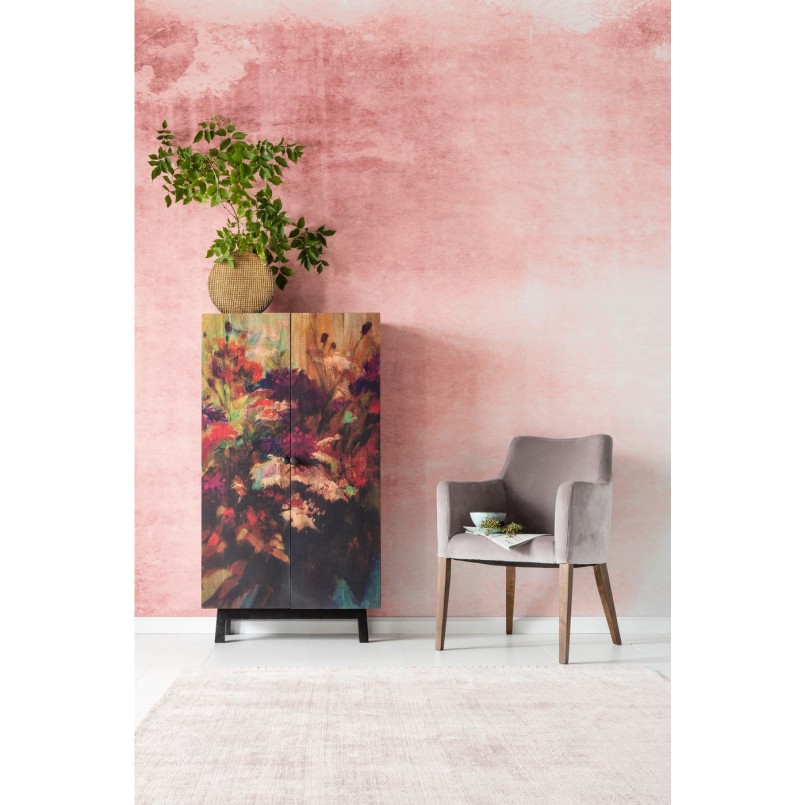 Chaise avec accoudoirs Mode Velvet grise Kare Design