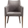 Stoel met armleuningen Mode Velvet grijs Kare Design