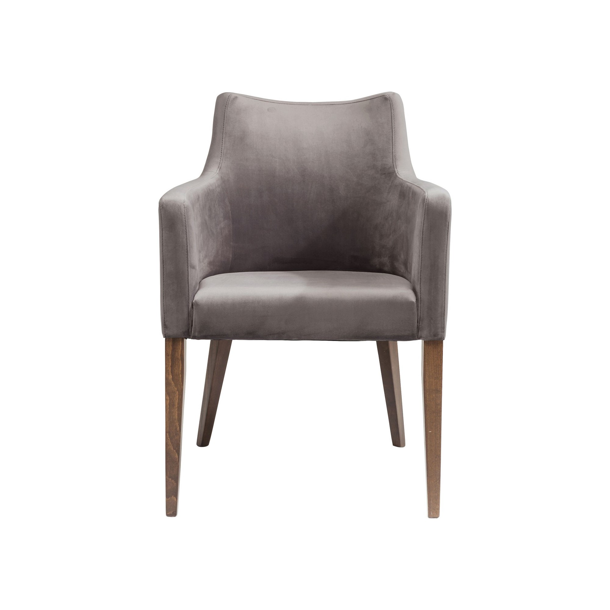 Chair with Armrest Mode Velvet Grey Kare Design