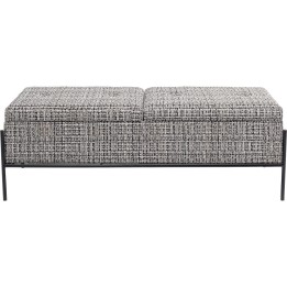Banquette Buttons Storage blanc et noir