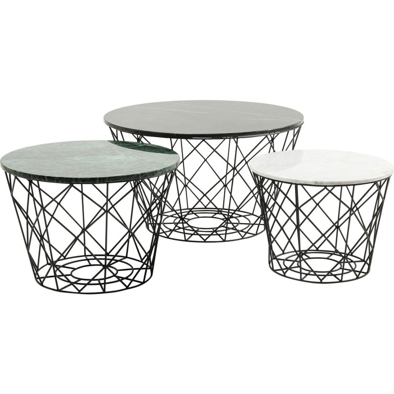 Tables basses East rond 3/set Kare Design