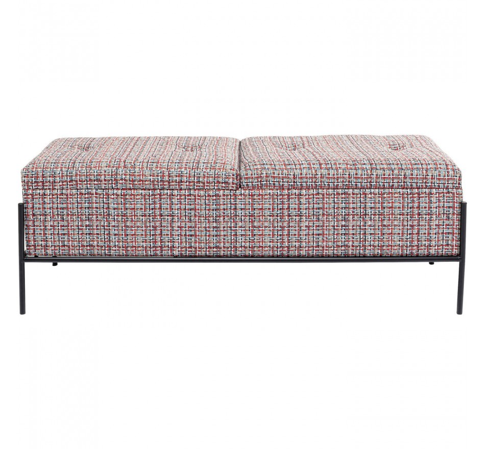 Banc-coffre Iceland 120x40cm rouge Kare Design