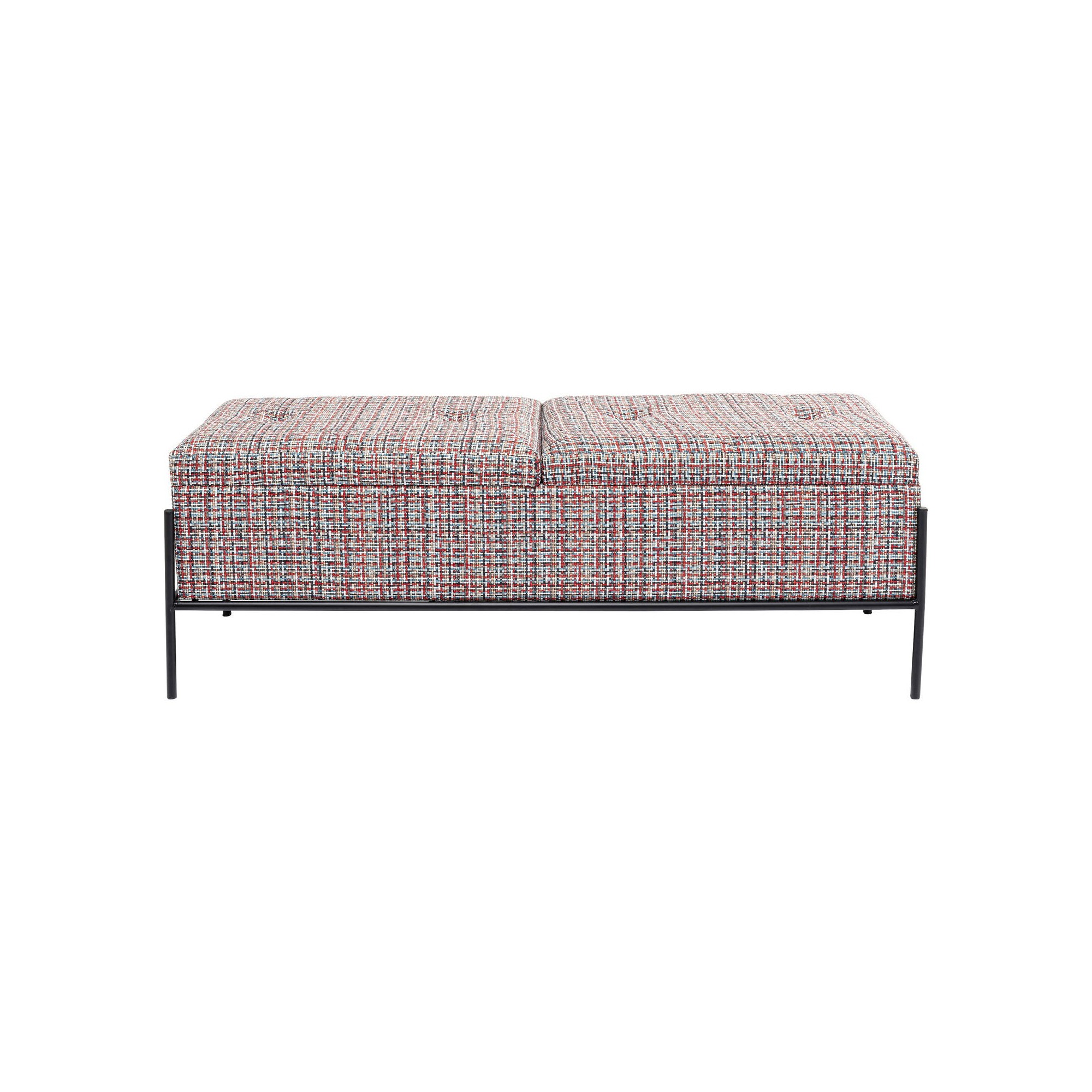Banc-coffre Iceland rouge 120x40cm Kare Design