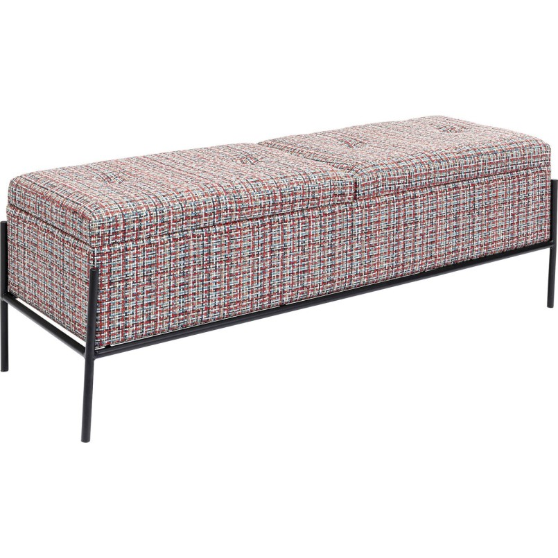 Banc-coffre Iceland rouge 120x40cm Kare Design