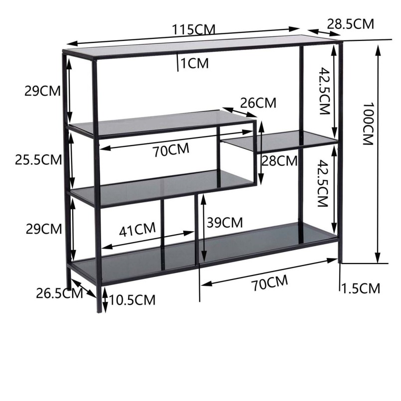 Étagère Loft 100x115cm noire Kare Design