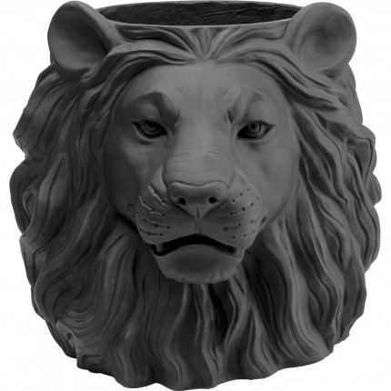 Cachepot décoratif Lion noir