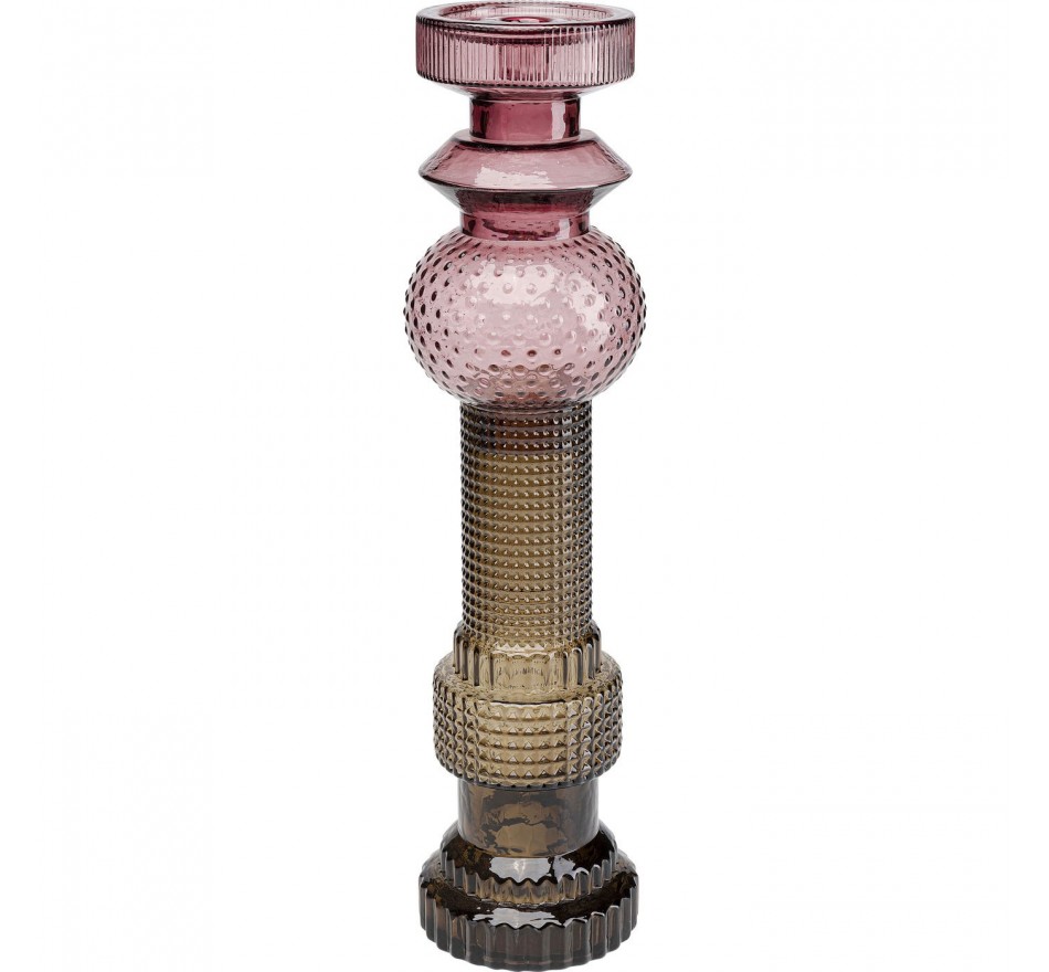 Candle Holder Marvelous Duo purple grey 49cm Kare Design
