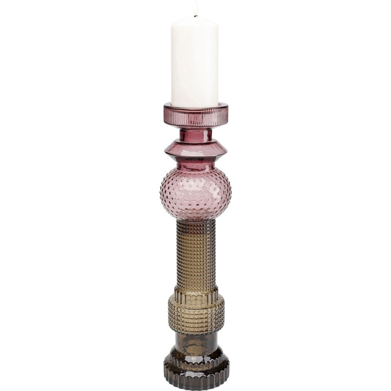 Bougeoir Marvelous Duo violet gris 49cm Kare Design