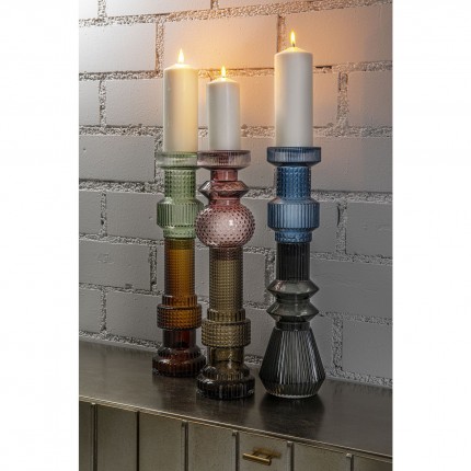 Candle Holder Marvelous Duo purple grey 49cm Kare Design