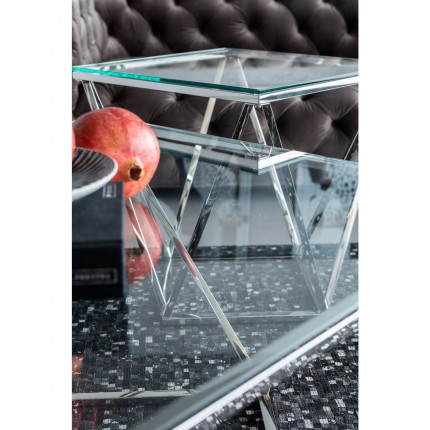 Salontafel Cristallo 80x80cm zilver Kare Design