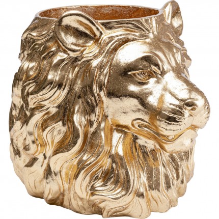 Deco Planter Lion Gold Kare Design