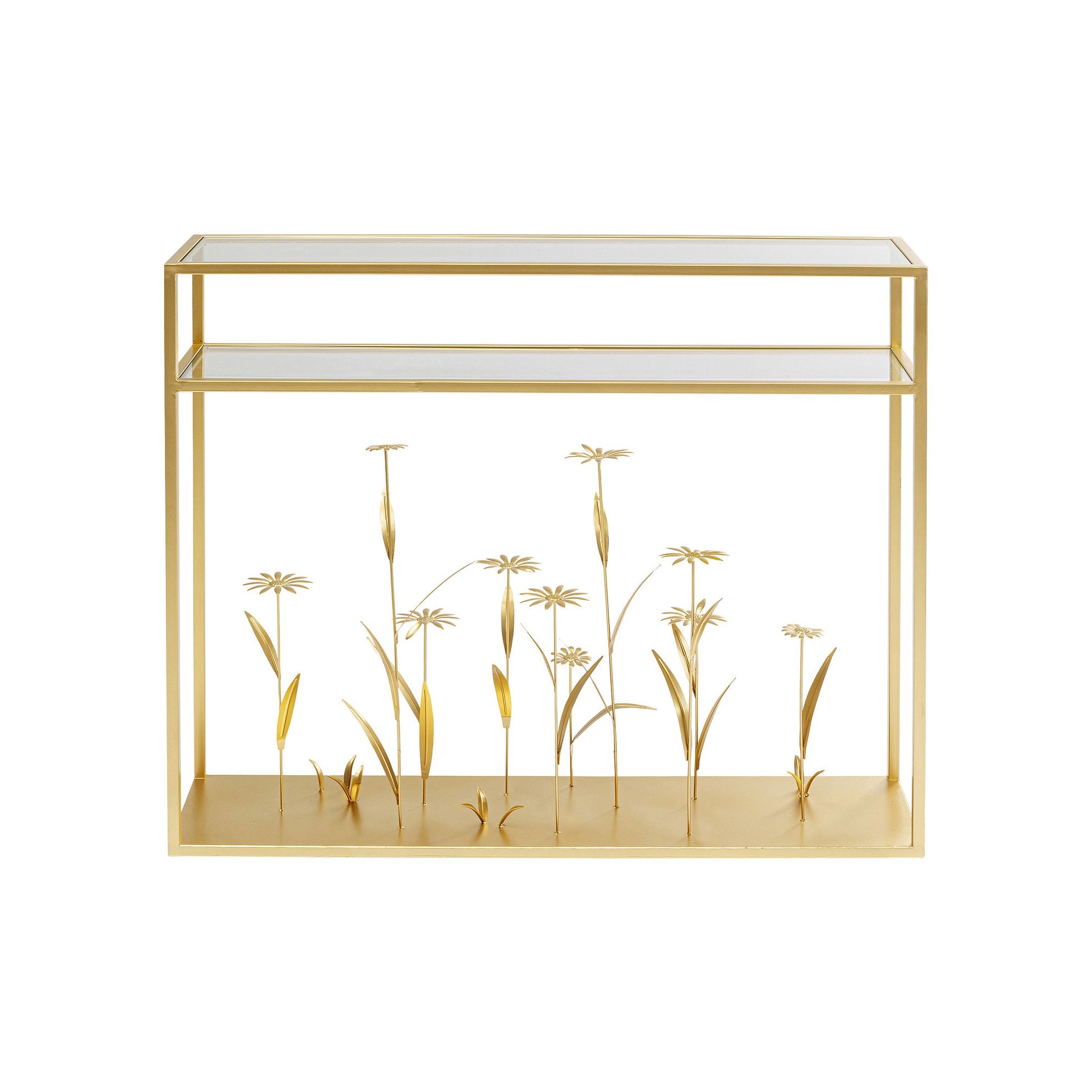 Console Flower Meadow Gold 100cm Kare Design