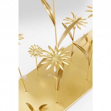 Console Flower Meadow Gold 100x25cm Kare Design