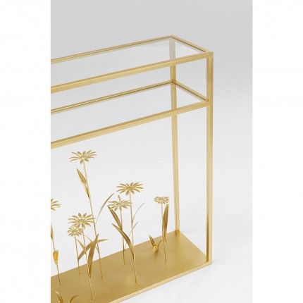 Console Flower Meadow Gold 100x25cm Kare Design