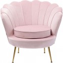 Fauteuil Water Lily velours rose Kare Design