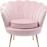 Armchair Water Lily velvet pink Kare Design