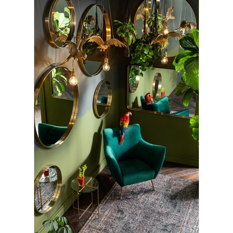 Miroir Curve rectangulaire laiton 120x80cm Kare Design