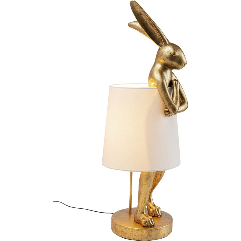 Lampe à poser Animal Rabbit doré 88cm