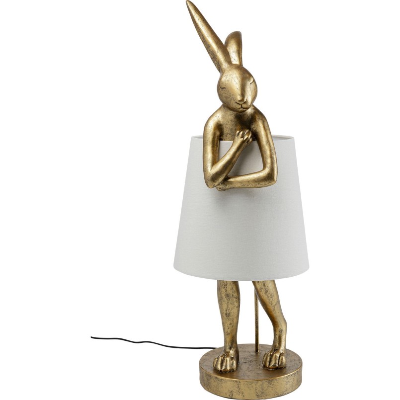 Lampe à poser Animal Rabbit doré 88cm
