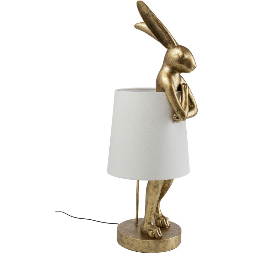 Lampe à poser Animal Rabbit doré 88cm