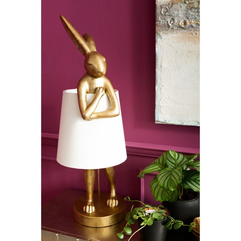 Lampe à poser Animal Rabbit doré 88cm