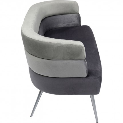 Sofa Sandwich grijs fluweel 2-zitsbank Kare Design