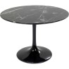 Table Solo effet marbre noir 110cm Kare Design