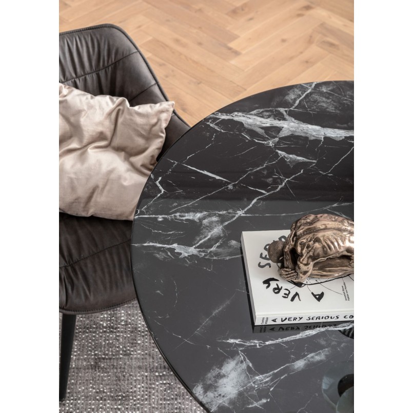 Eettafel Solo Marble Black Ø110cm Kare Design